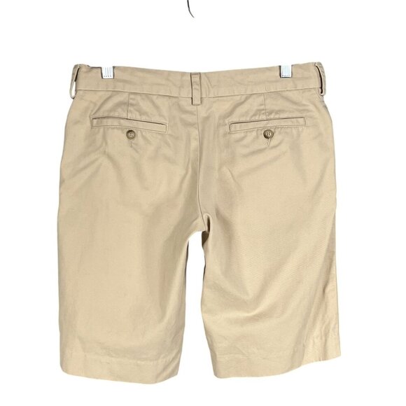Ralph Lauren Sport Womens 6 Khaki Chino Shorts Blue Pony Logo Old Money Preppy - Picture 2 of 14